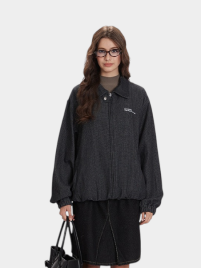 Women's Text print Long sleeves Bomber Jacket