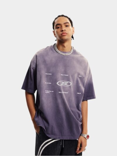 Men's Text print Short sleeves T-Shirt