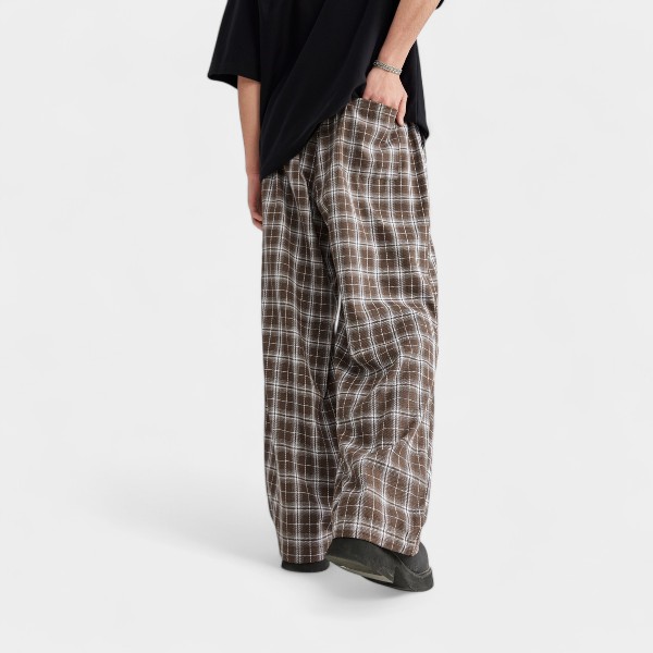 Men's Checked pattern Cargo Pants - Image 3