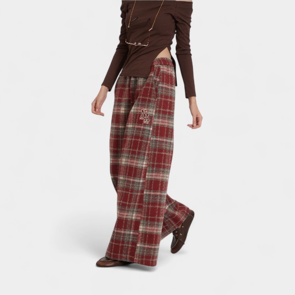 Women's Checked pattern Joggers - Image 3