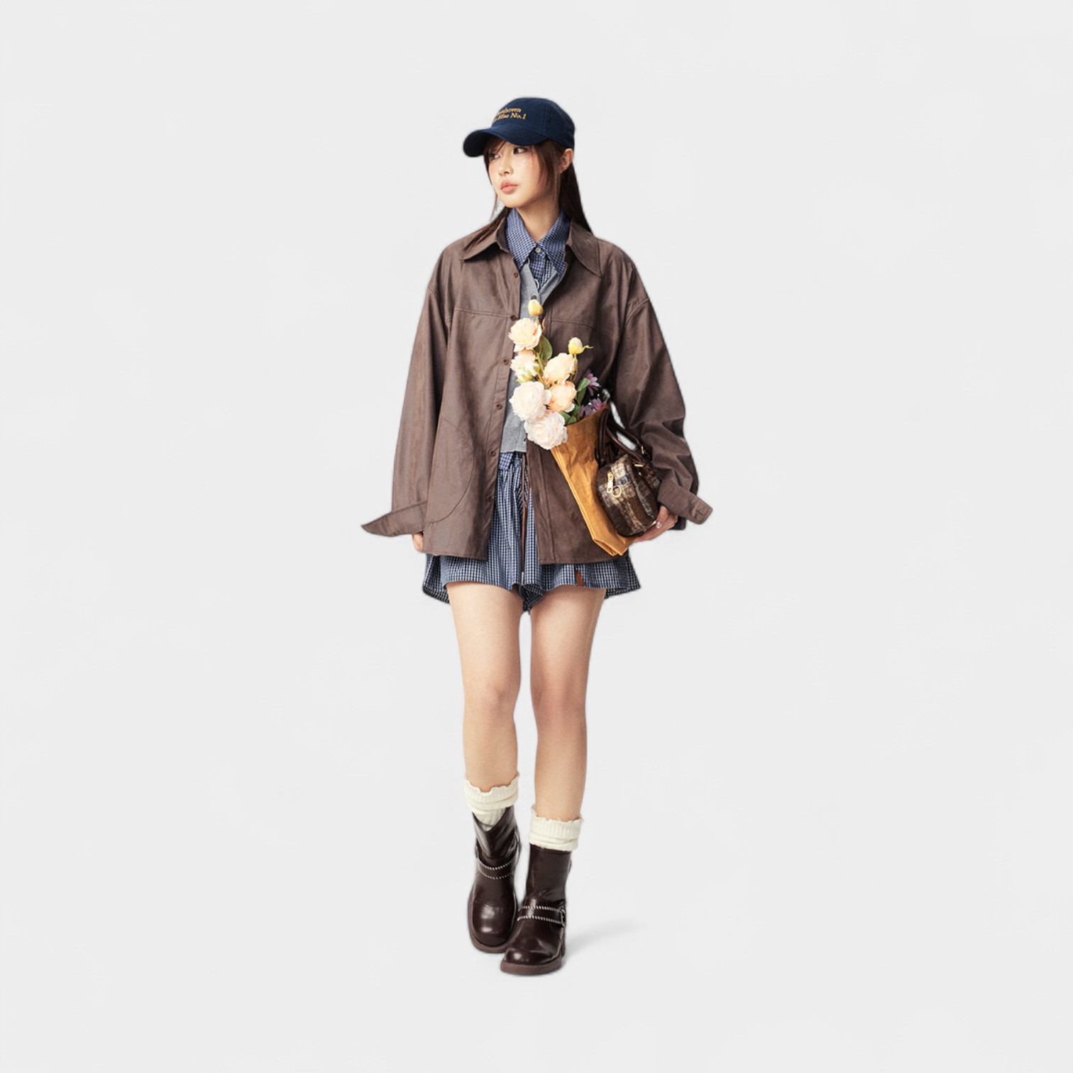 Women's Oversized Long sleeves Leather Jacket - Image 2