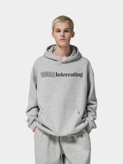 Men's Text print Long sleeves Hoodie
