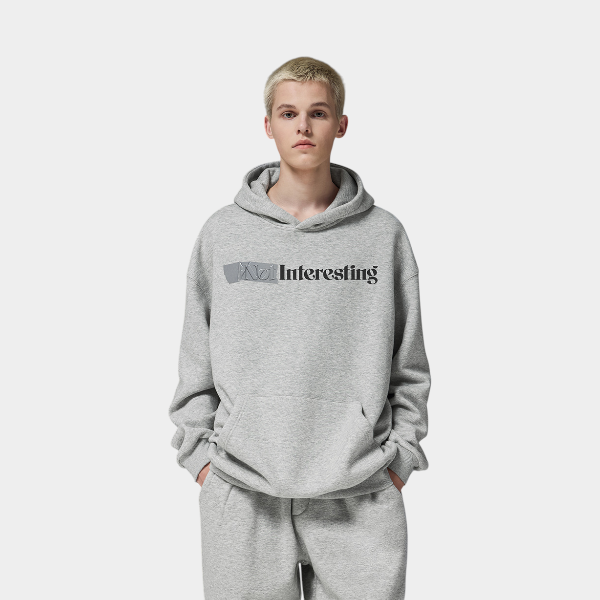 Men's Text print Long sleeves Hoodie