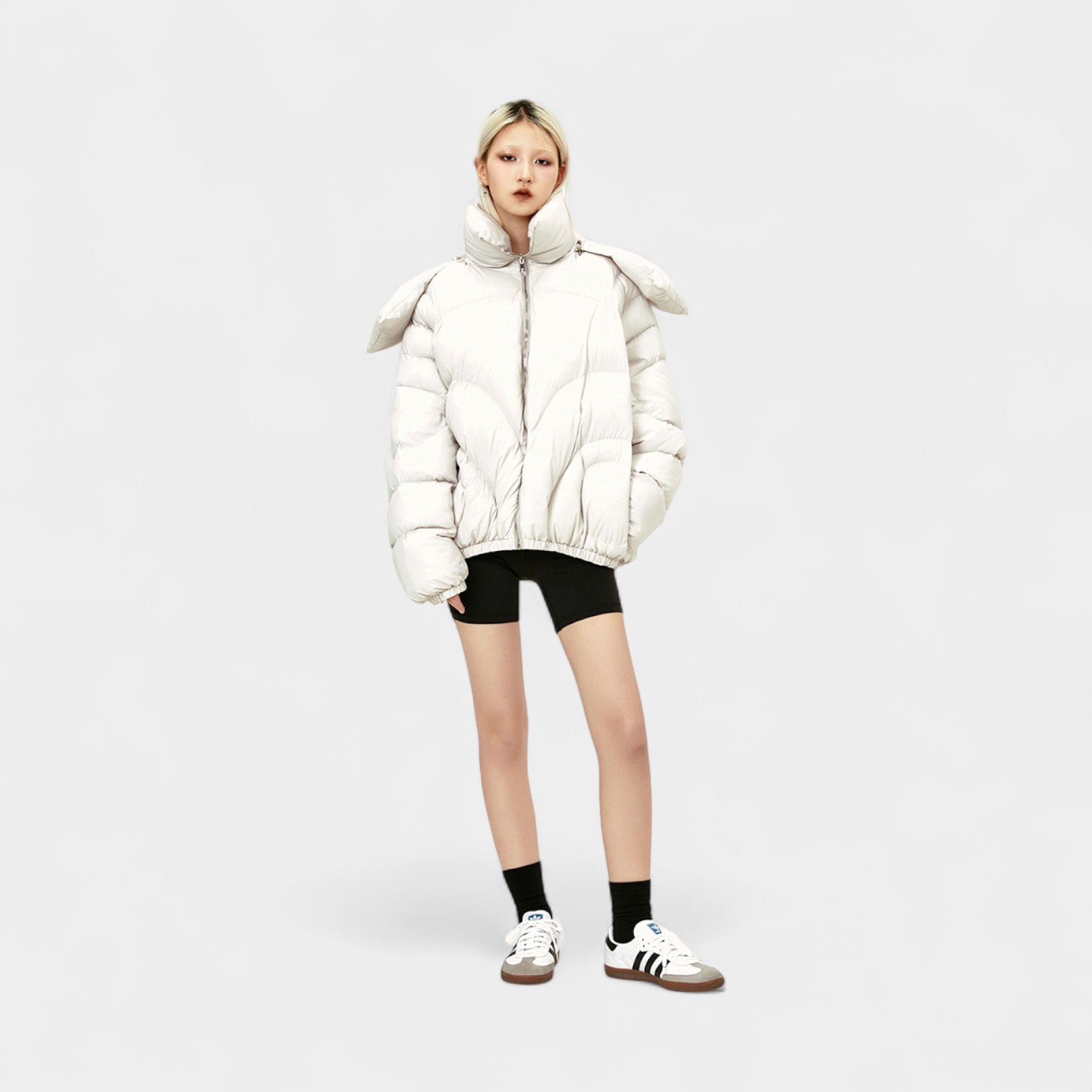 Women's Oversized Long sleeves Puffer Jacket - Image 2