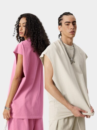 BE men's clothing | 2025 summer Europe and the United States cross-border foreign trade ruffian handsome loose sports fitness sleeveless waistcoat T-shirt vest men