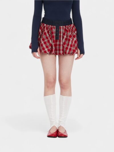 Women's Checked pattern Pleated Skirt