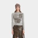 Women's Text print Long sleeves T-Shirt