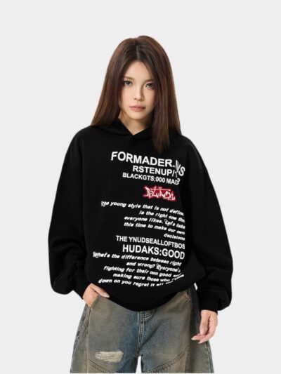Women's Text print Long sleeves Hoodie