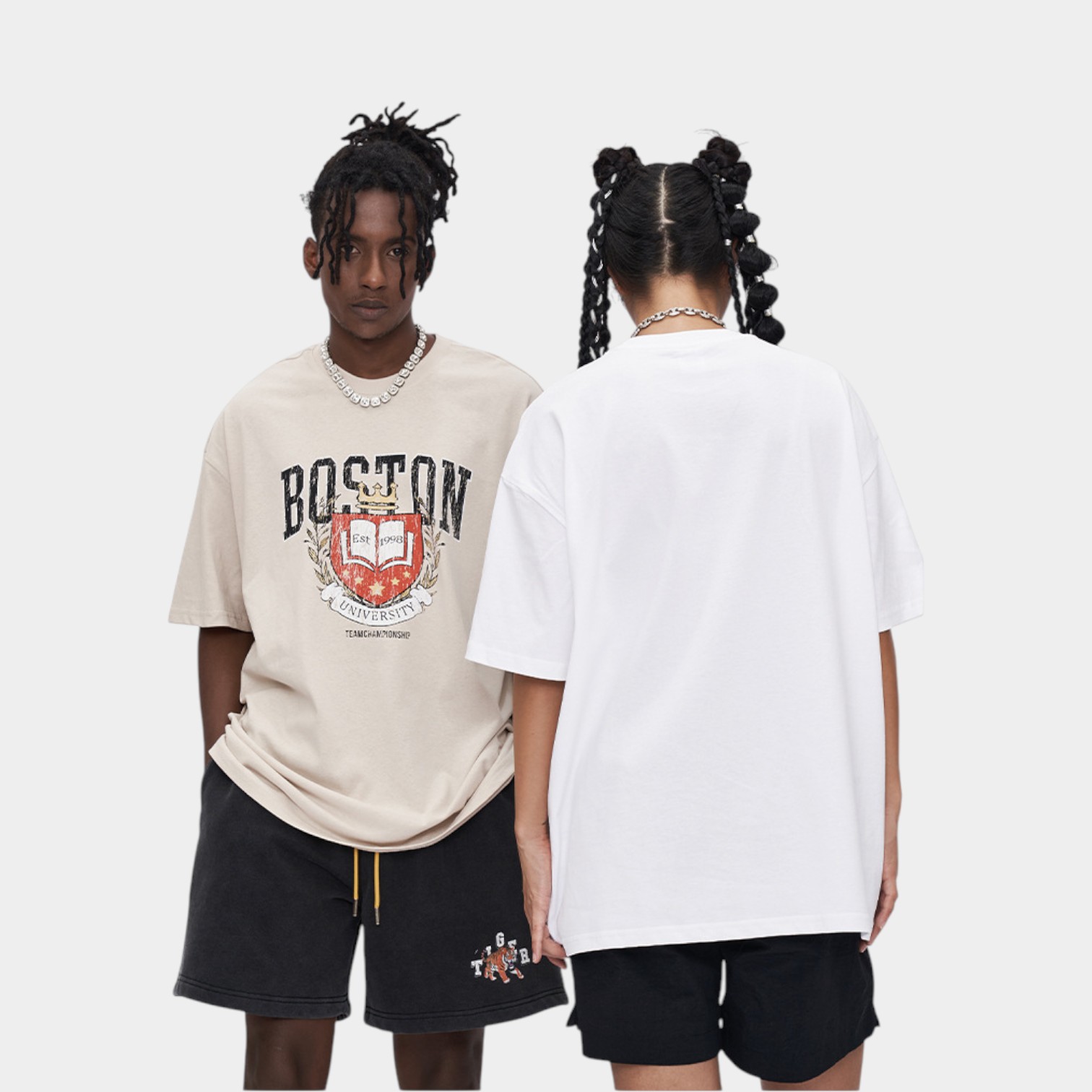 Unisex Text print Short sleeves T-Shirt - Image 4