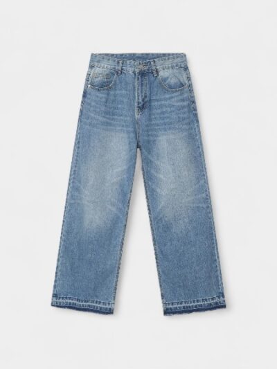 nirben Denim | New Retro Jeans Men's Straight Loose Trendy Brand Wide Leg American Style Personality Cuts Design