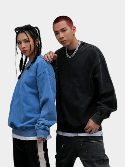 RFSD Men's Wear | 2023 Fall/Winter New Heavy 420g Crewneck Wei Yi Batik Wash Water Bajia Wei Yi Men