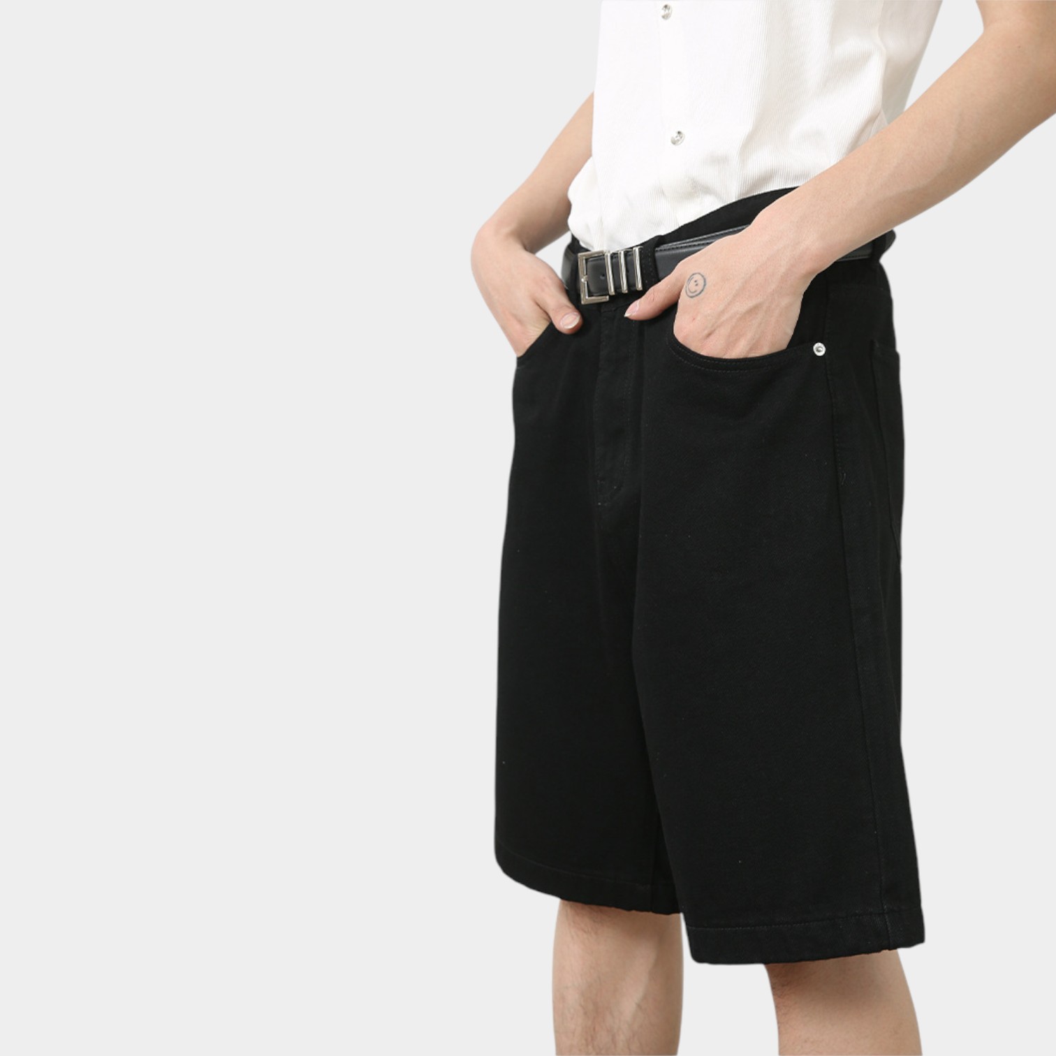 Men's Relaxed Fit/Loose Fit Denim Shorts - Image 4