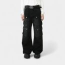 nirben Denim | American retro overalls men's jeans high street loose straight design wide leg trousers