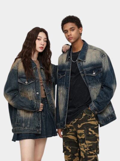 Unisex Oversized Long sleeves Denim Jacket