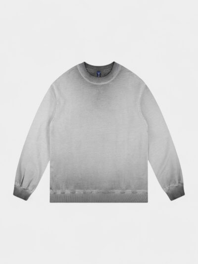 Rfsd Men's Wear | Big Brand Replacement 2023 Autumn and Winter New Heavyweight Washed Fried Color Distressed Round Neck Sweatshirt Heavyweight