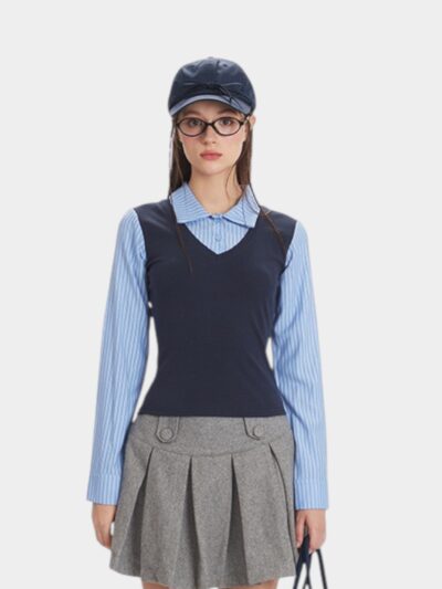 Women's Striped pattern Long sleeves Casual Shirt