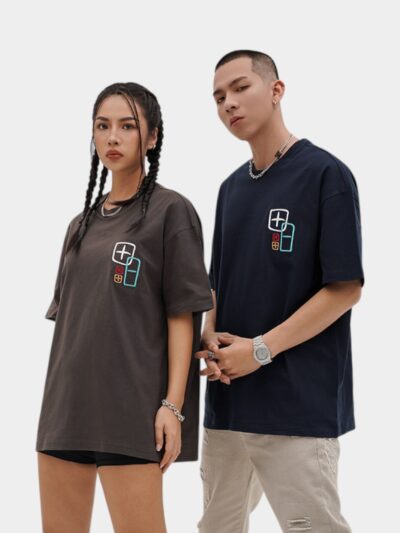 RFSD Men's Wear | Embroidered T-Shirt 2023 Summer New Fashion Brand Loosen 230g Cotton Short-sleeved Shirt for Men and Women