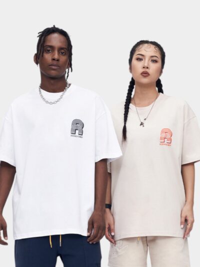 Rfsd Men's Wear | 2024 Spring and Summer New Loose Trendy Brand Suede Foam Printed Short-Sleeved Men's 250g Heavyweight T-Shirt