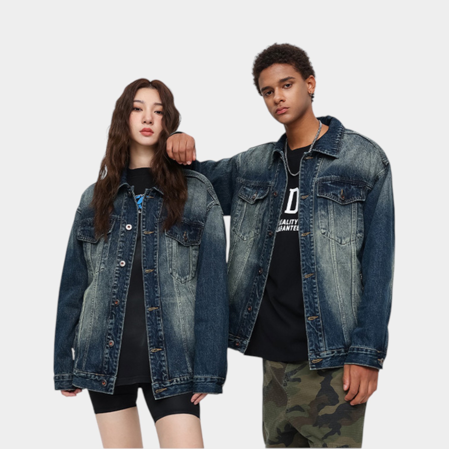 Unisex Oversized Long sleeves Denim Jacket