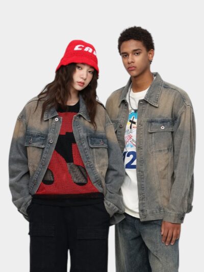 Unisex Oversized Long sleeves Denim Jacket