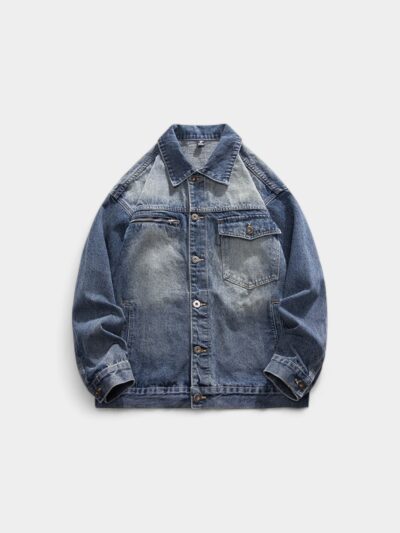 Laike Men's American High Street Retro Washed Jacket High-End Autumn New Trendy Casual Denim Jacket for Men