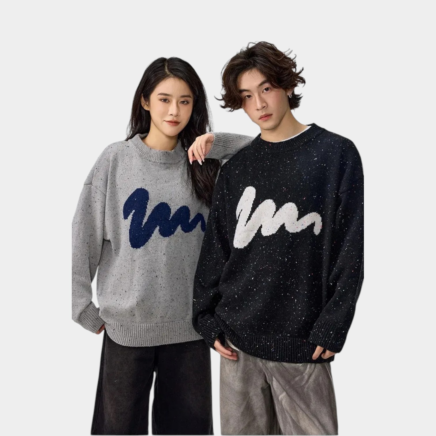 Unisex Oversized Long sleeves Knitted Jumper